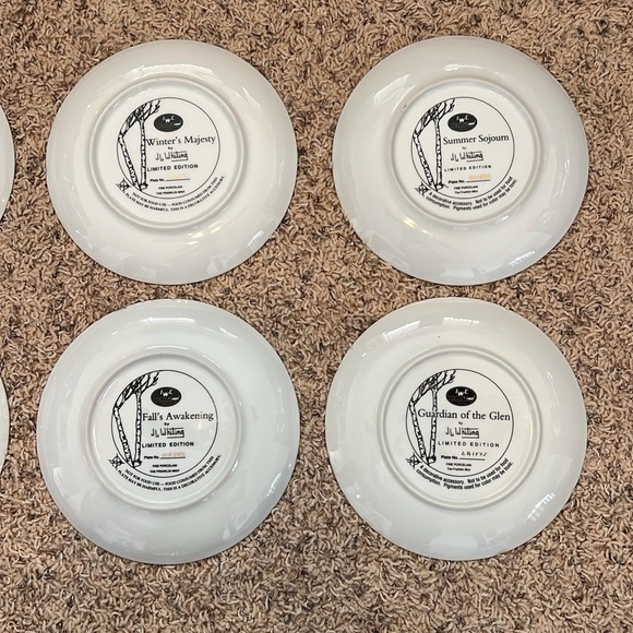 JL Whiting limited edition Franklin Mint- set of 6 collector plates. Deer - Picture 10 of 10